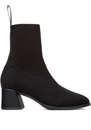 Camper 65mm Kora knitted block-heel boots - Black