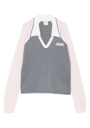 Casablanca Tennis long-sleeved polo top - Silver