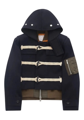 sacai toggle-fastening hooded jacket - Blue