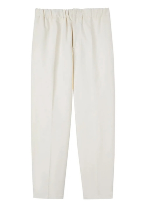 Jil Sander elasticated-waistband cotton trousers - White