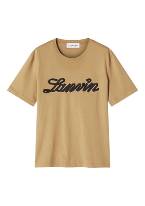 Lanvin logo-print T-shirt - Neutrals