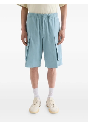 Jil Sander poplin texture cotton shorts - Blue