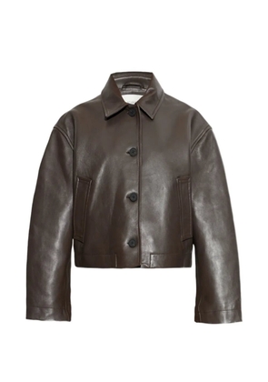 Studio Nicholson buttoned lambskin jacket - Brown