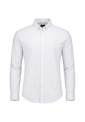 BOSS striped long-sleeve shirt - White