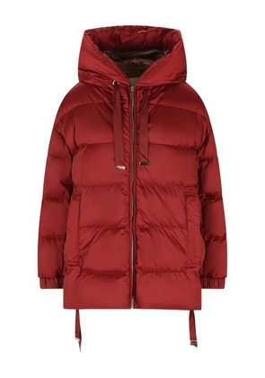 Max Mara FELICE hooded puffer coat - Red
