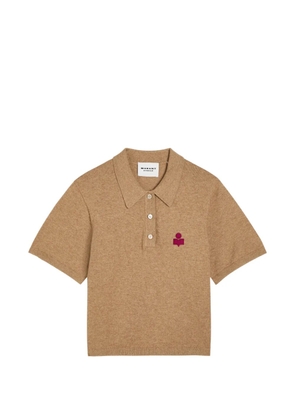 MARANT ÉTOILE Althea logo-appliquéd polo shirt - Neutrals