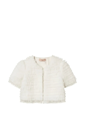 TWINSET ruffled short-sleeve jacket - White