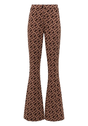 DVF Diane von Furstenberg Greg high-waist flared trousers - Brown