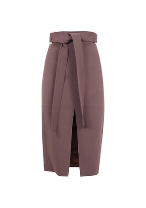 Elisabetta Franchi belted midi skirt - Purple