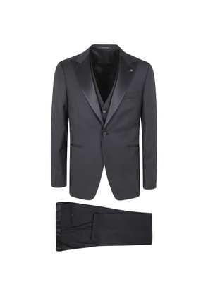 Tagliatore peak-lapel suit (set of three) - Black