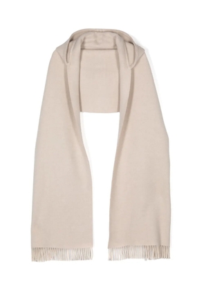 Brunello Cucinelli knitted hooded scarf - Neutrals