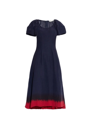 Tory Burch puff-sleeve midi dress - Blue