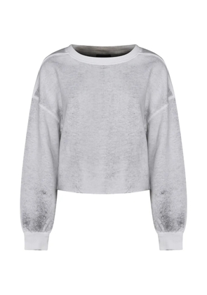 Thom Krom long-sleeve cropped sweatshirt - Grey