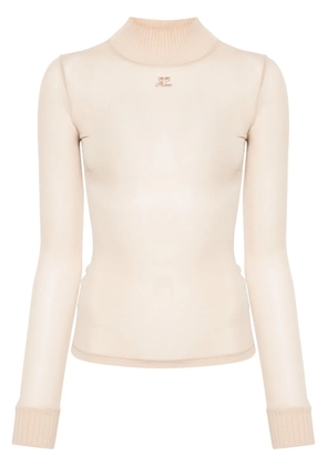 Courrèges Reedition mesh top - Neutrals