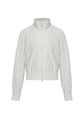 Y-3 striped zip-up jacket - White