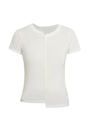 Y-3 zip-detail T-shirt - Neutrals