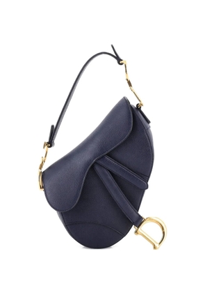 Christian Dior Pre-Owned Saddle Handbag Leather Mini shoulder bag - Blue