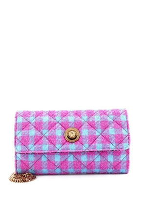 Versace Pre-Owned Medusa Icon Chain Flap Bag Quilted Tweed East West shoulder bag - Pink