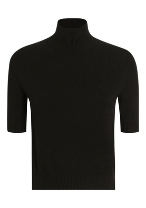 Dolce & Gabbana short-sleeve turtleneck sweater - Black