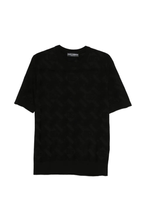 Dolce & Gabbana logo pattern T-shirt - Black