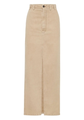 Brunello Cucinelli bead-embellished skirt - Neutrals