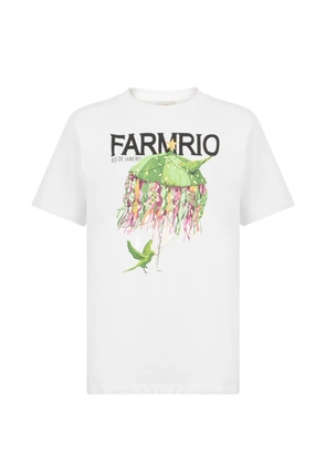 FARM Rio parrot-print T-shirt - White
