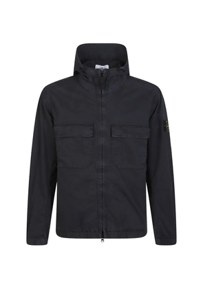 Stone Island chest-pocket hooded jacket - Blue