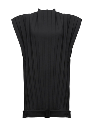 MM6 Maison Margiela pleated sleeveless mini dress - Black