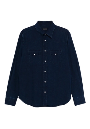 TOM FORD chest-pocket shirt - Blue