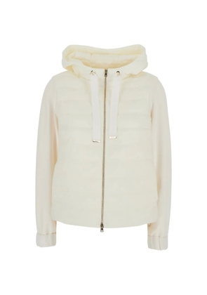 Herno hooded zip puffer jacket - White