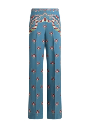ETRO floral-print trousers - Blue