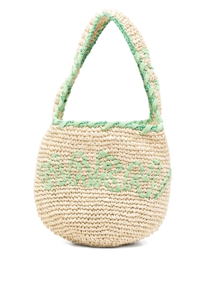 Marni small Nassa woven shoulder bag - Neutrals