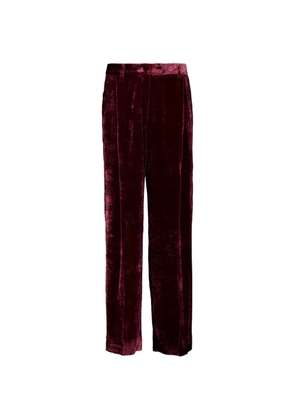 La DoubleJ velvet-texture trousers - Red