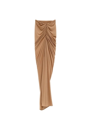 Atlein draped-effect skirt - Brown