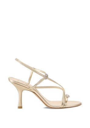 Stuart Weitzman Kensington Strappy crystal-embellished heeled sandals - Gold