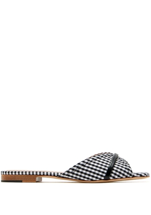 Malone Souliers check-pattern slides - Black