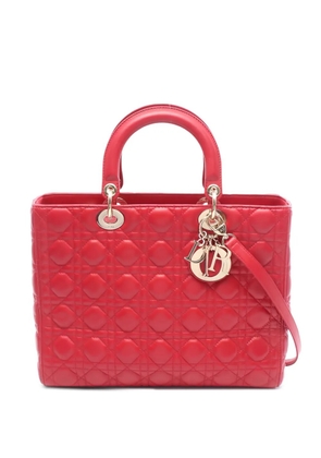 Christian Dior Pre-Owned large Lady Dior handbag - Red