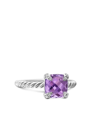 David Yurman sterling silver Chatelaine amethyst and diamond ring (8mm) - Purple