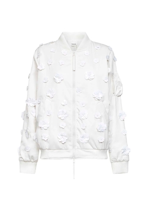 P.A.R.O.S.H. floral-appliqué bomber jacket - White