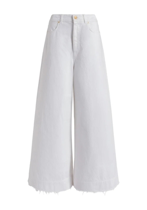 Alberta Ferretti frayed-hem jeans - White