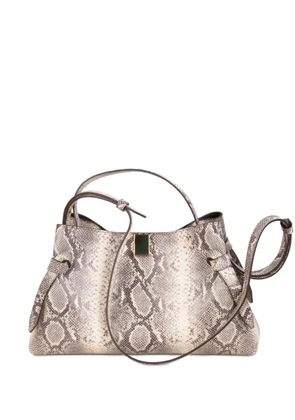 Yuzefi Gyoza snake-print tote bag - Neutrals