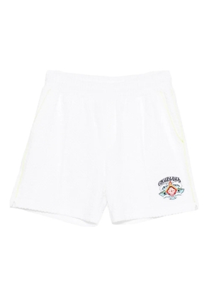 Casablanca towelling monogram shorts - White