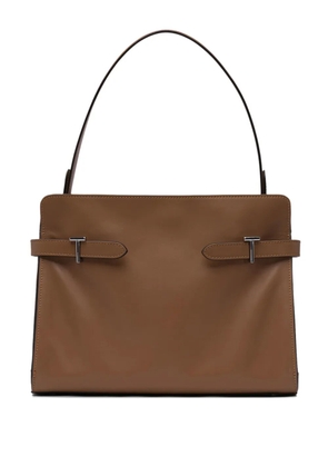 Le Tanneur leather buckle tote bag - Brown