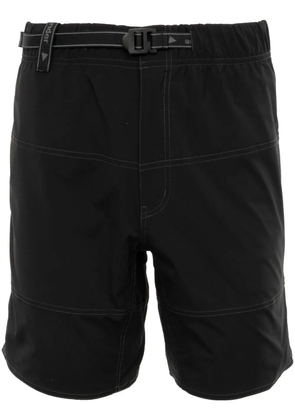 and Wander contrast-stitch belted shorts - Black
