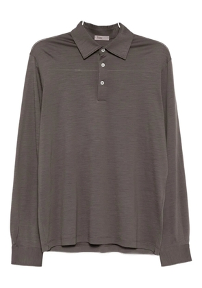 Herno long-sleeve polo shirt - Brown