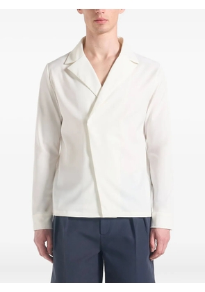 Manière De Voir Alban satin double-breasted shirt - White