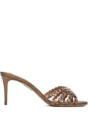Aquazzura Tequila embellished sandals - Brown