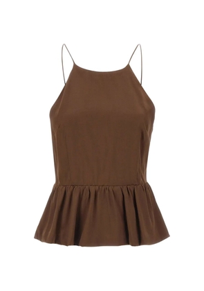 The Garment Cata halterneck peplum top - Brown