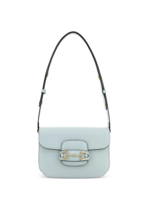 Gucci horsebit leather shoulder bag - Blue