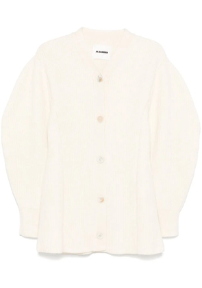 Jil Sander ribbed-knit cardigan - White